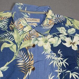 Tommy Bahama Original Fit Silk Camp Shirt Mens Extra Large Tropical Floral Beach